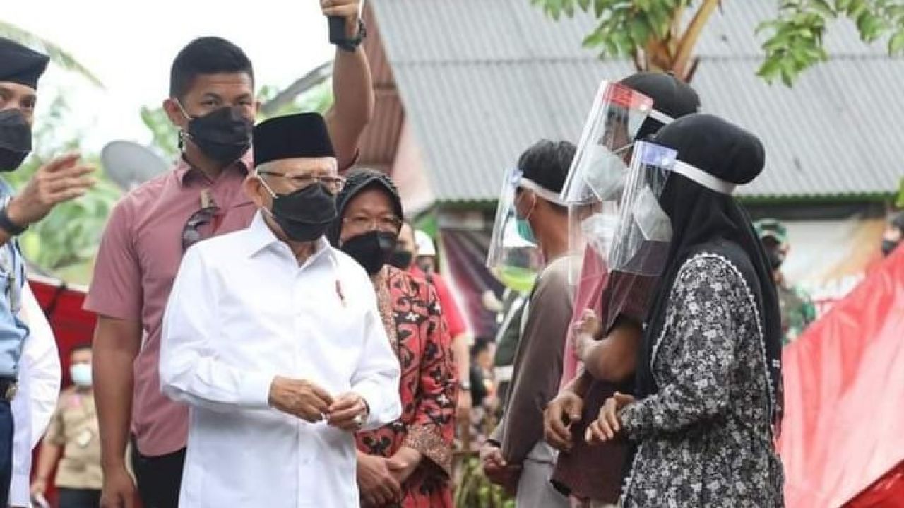 Wapres Ma’ruf amin kunjungi korban gempa