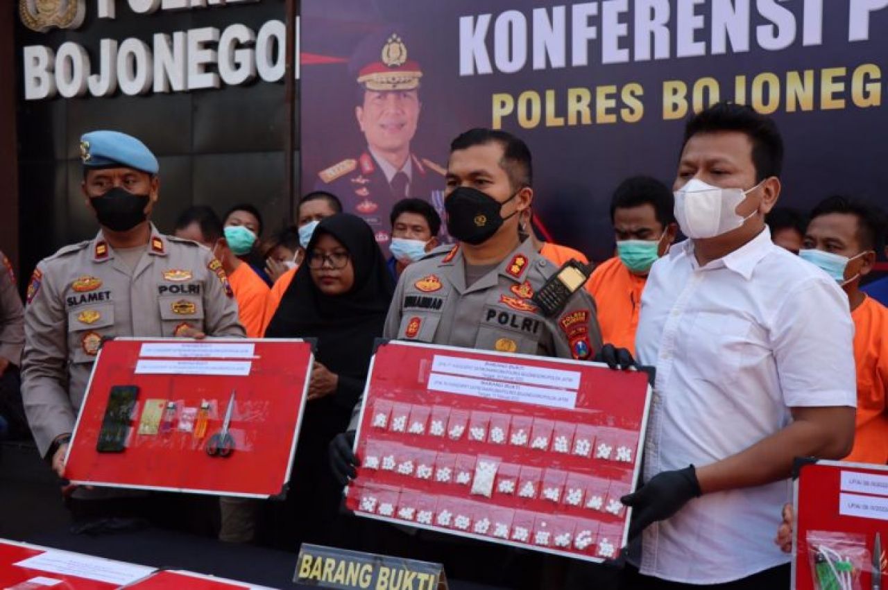 Terkait Kasus Narkoba, Polres Bojonegoro Ringkus 17 Tersangka