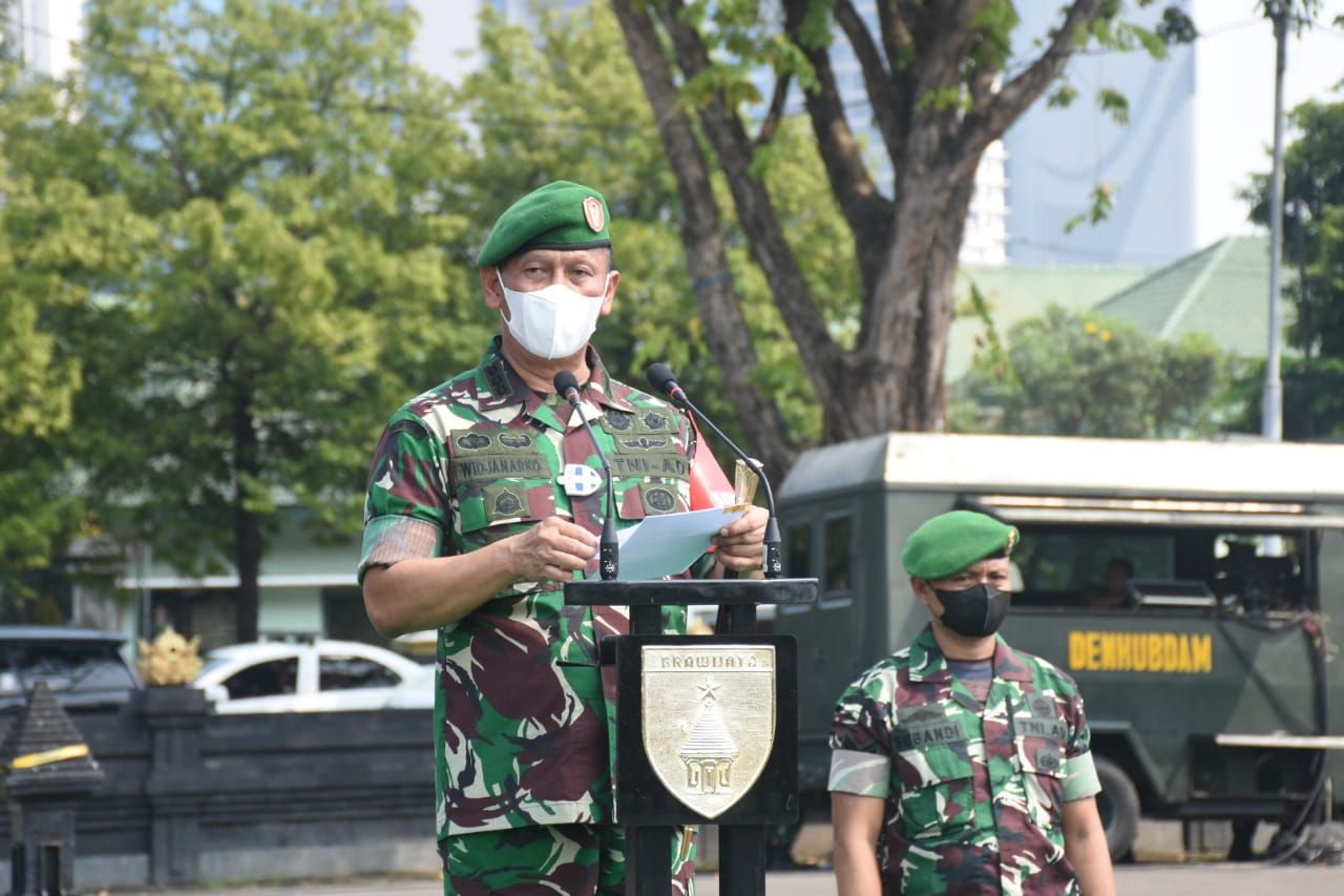 Danrem 084 Bhaskara Jaya Pimpin Apel Gelar Pasukan dalam Rangka PAM VVIP Kunjungan Wapres