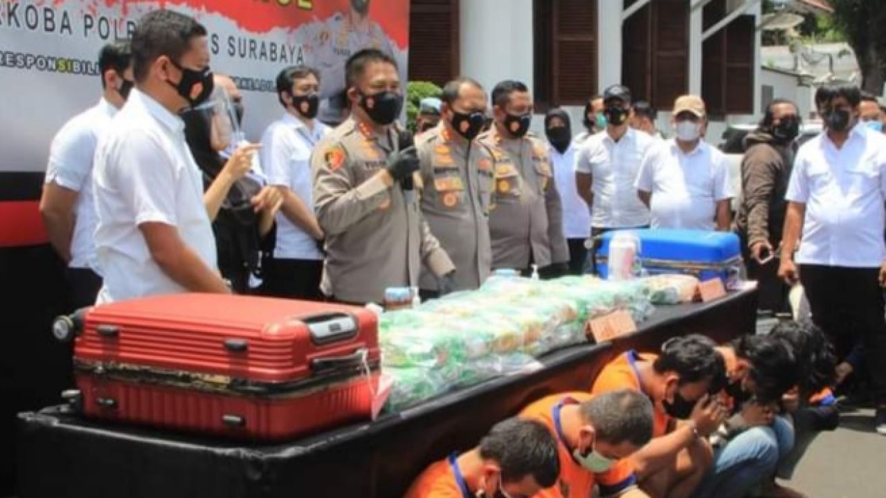 Di Surabaya, Polisi Amankan 46,6 Kg Sabu dan Tangkap dua Pelaku