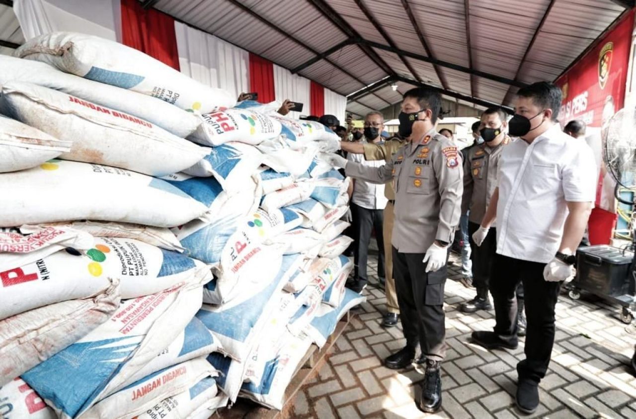 Penyalahgunaan Pupuk Subsidi, Polda Jatim Sita 279,45 Ton Pupuk