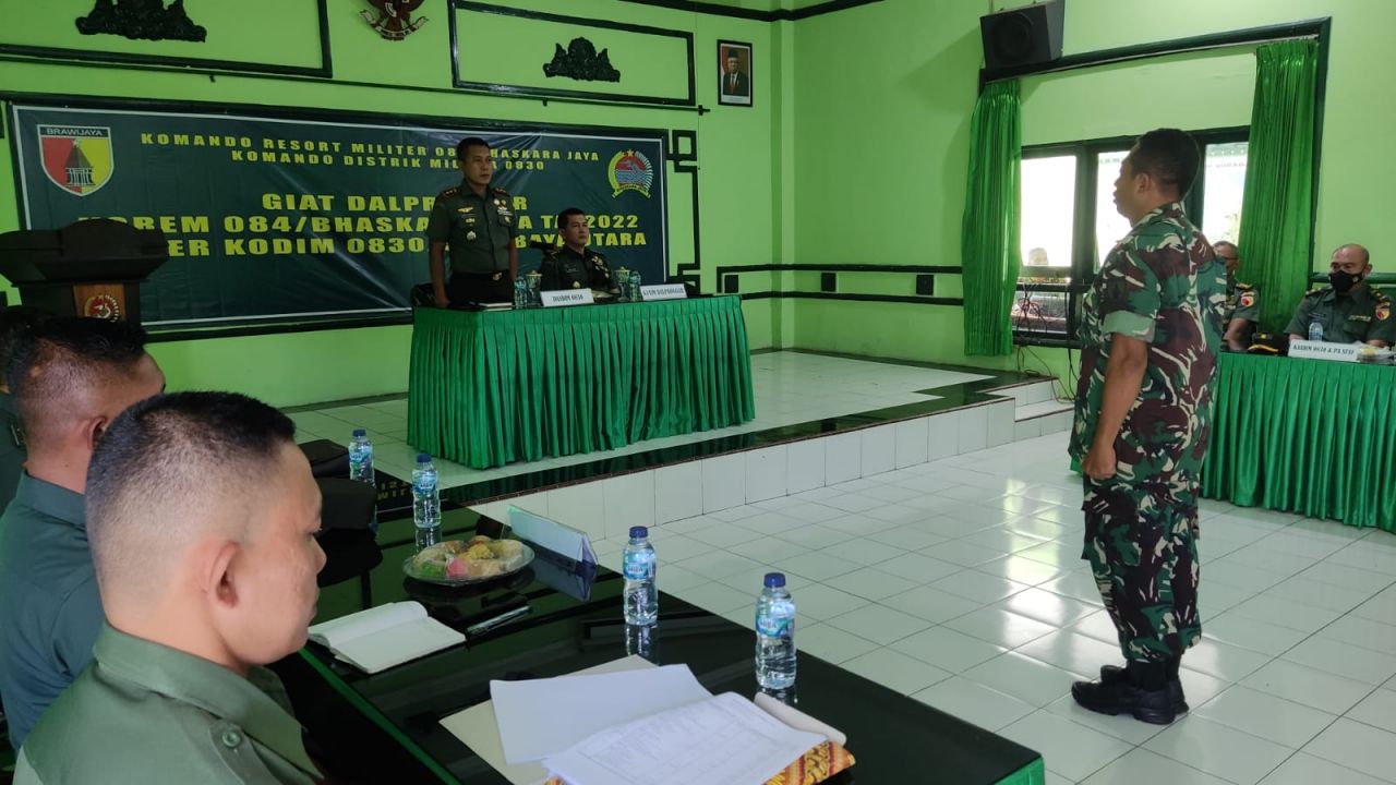 Pastikan Program dan Anggaran Berjalan Dengan Baik, Tim Dalproggar Korem Kunjungi Kodim Surabaya Utara