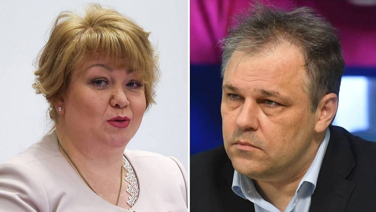 Duta Besar DPR untuk Rusia Olga Makeeva dan Duta Besar LPR untuk Rusia Rodion Miroshnik