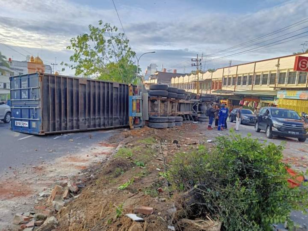 Kecelakaan Maut di Bengkalis, Dua Korban Twas di Tempat, Sopir Truk Kabur