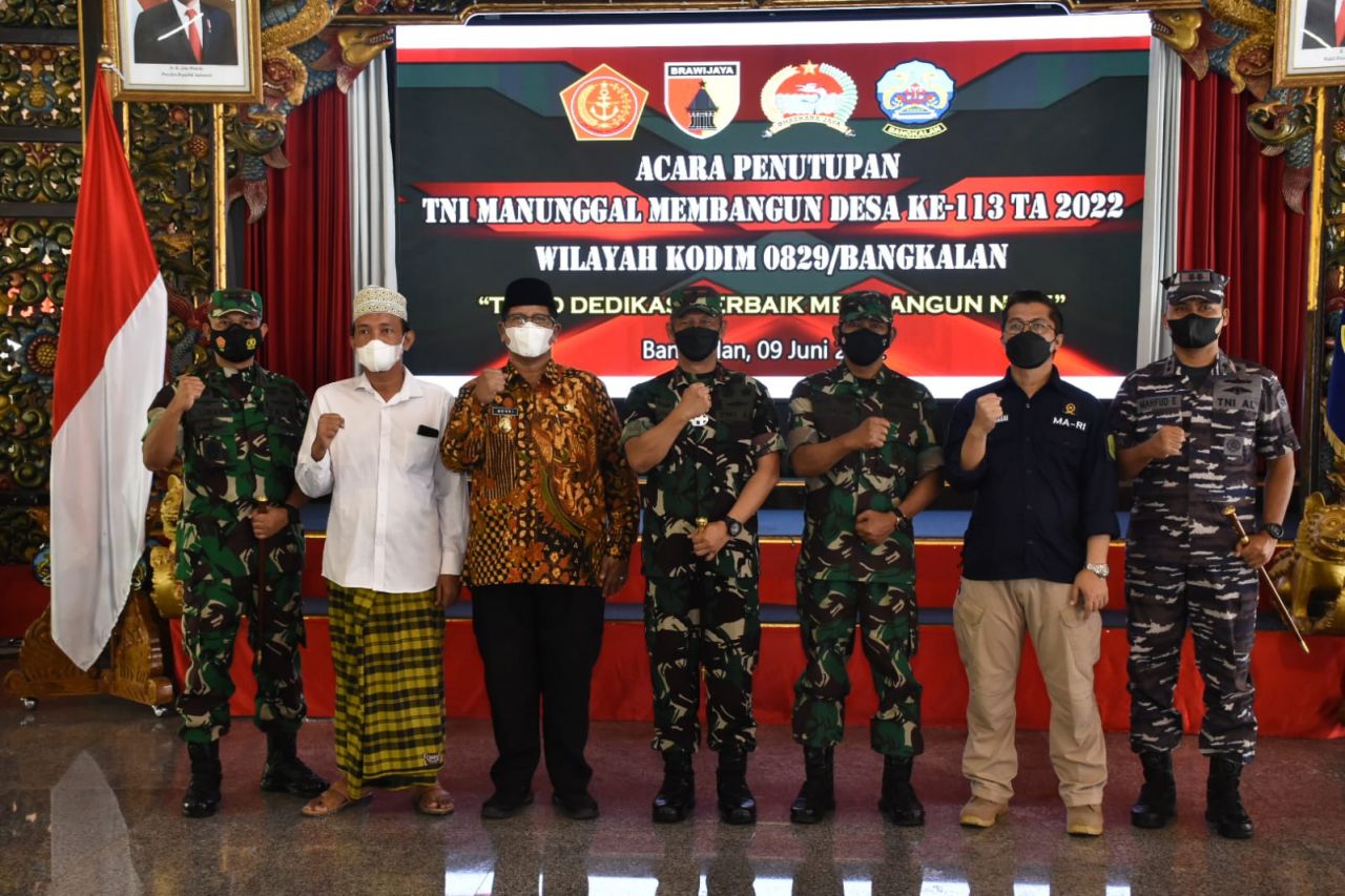 Danrem 084 Bhaskara Jaya, Resmi Tutup TMMD ke-113 Kodim 0829 Bangkalan