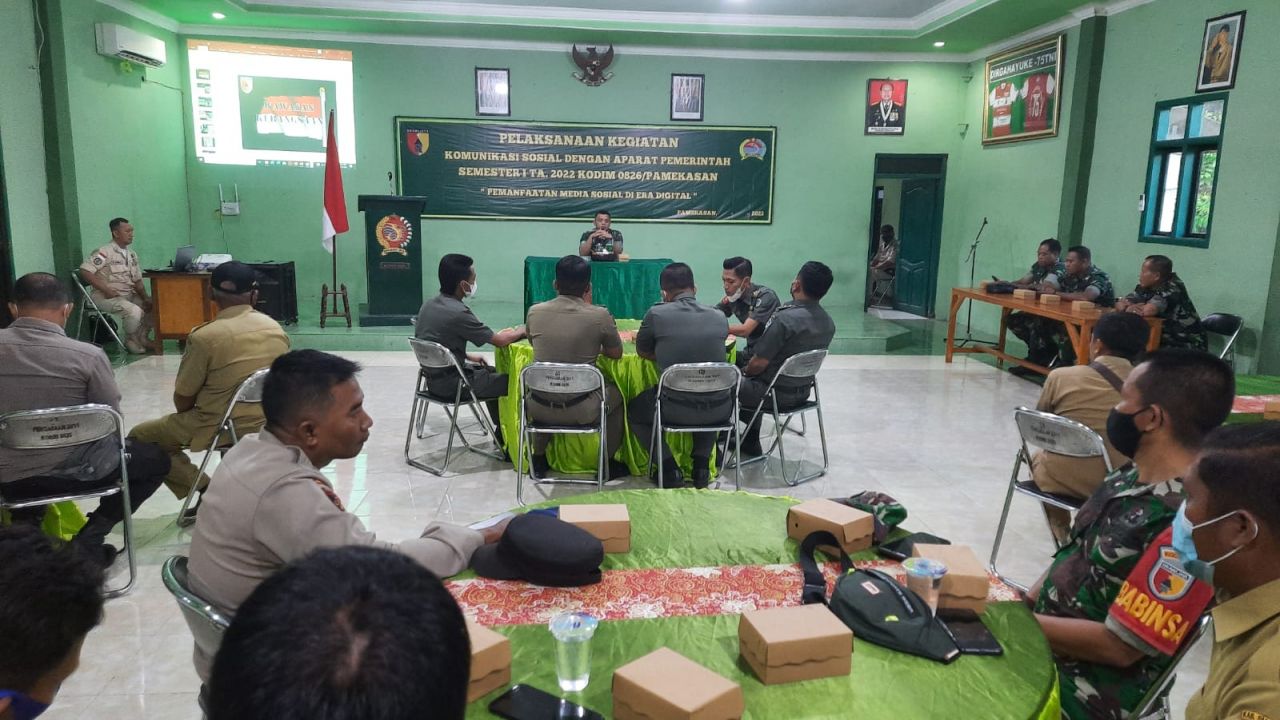 Kodim 0826 Pamekasan Gelar Komsos Dengan Aparat Pemerintah