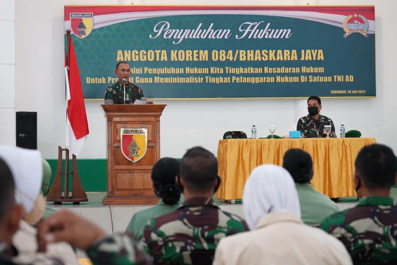 Cegah Pelanggaran, Korem 084 Bhaskara Jaya Gelar Penyuluhan Hukum