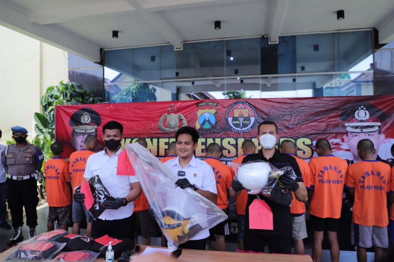 15 Tersangka Penganiayaan Antar Perguruan Silat di Kediri Diringkus