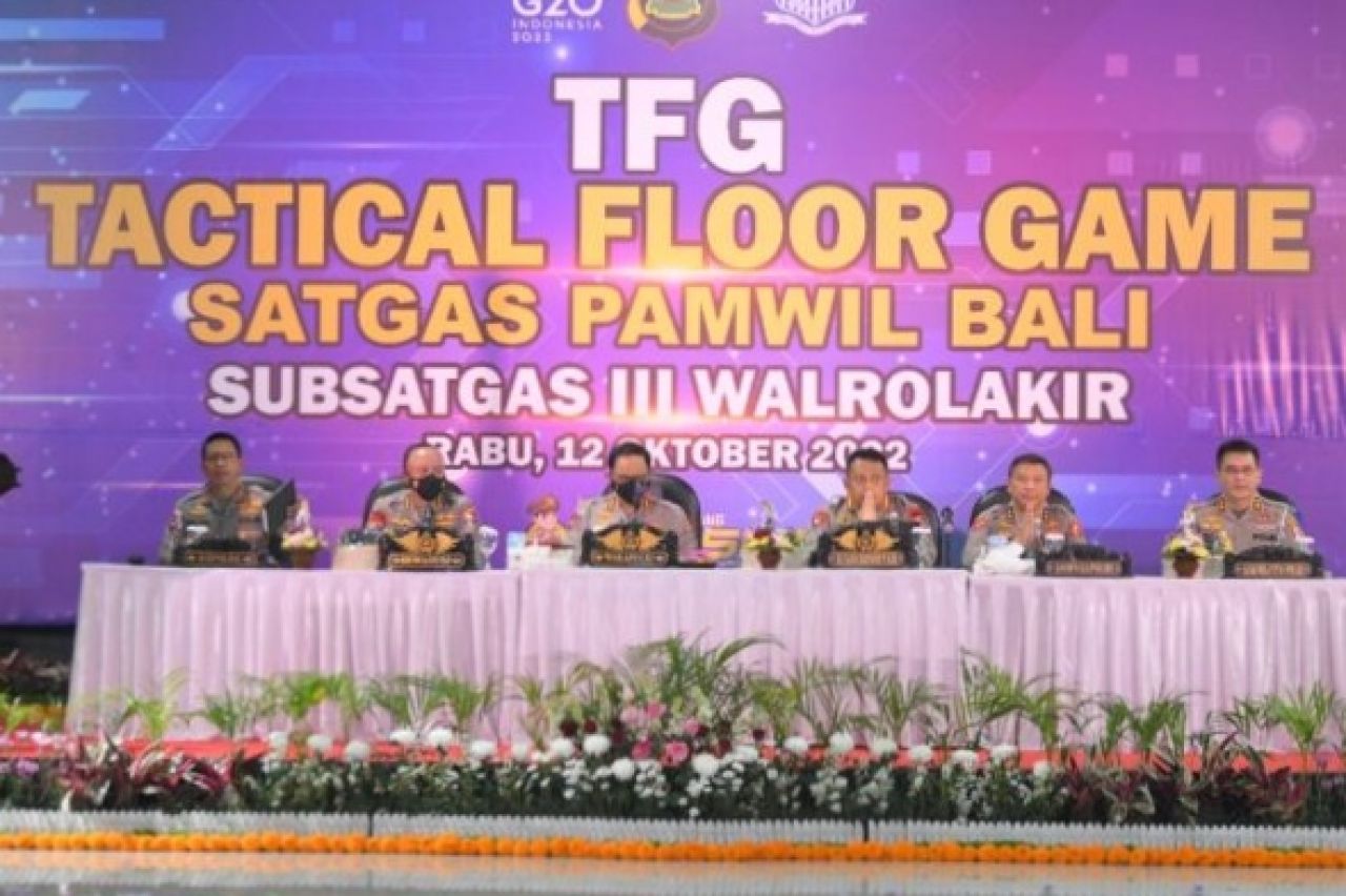 Sukseskan G20, Wakapolri Pantau Langsung Tactical Floor Game di Bali