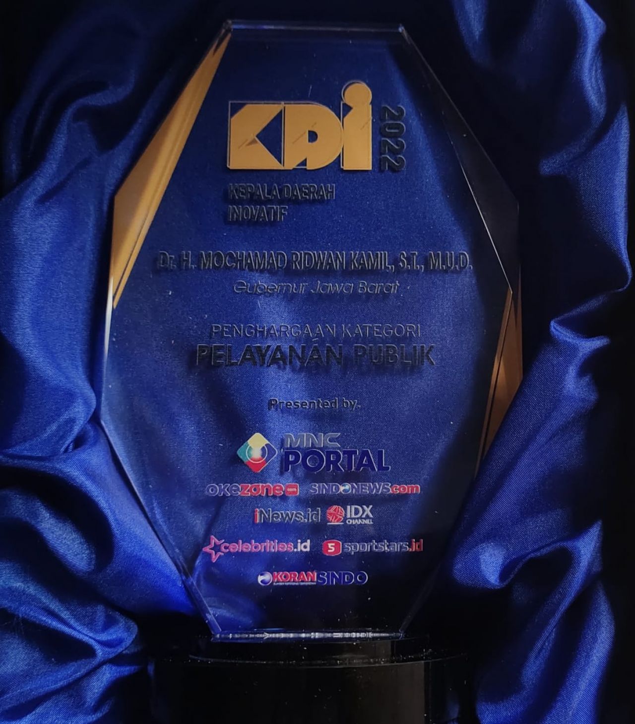 Ridwan Kamil Raih Penghargaan Kepala Daerah Inovatif 2022