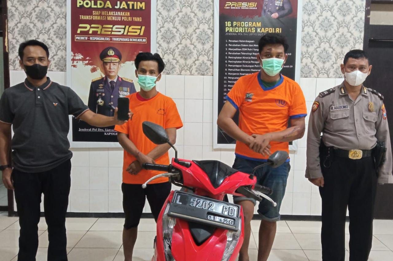 Jambret HP yang Beraksi di Jalan Ngemplak Surabaya Diringkus Polisi