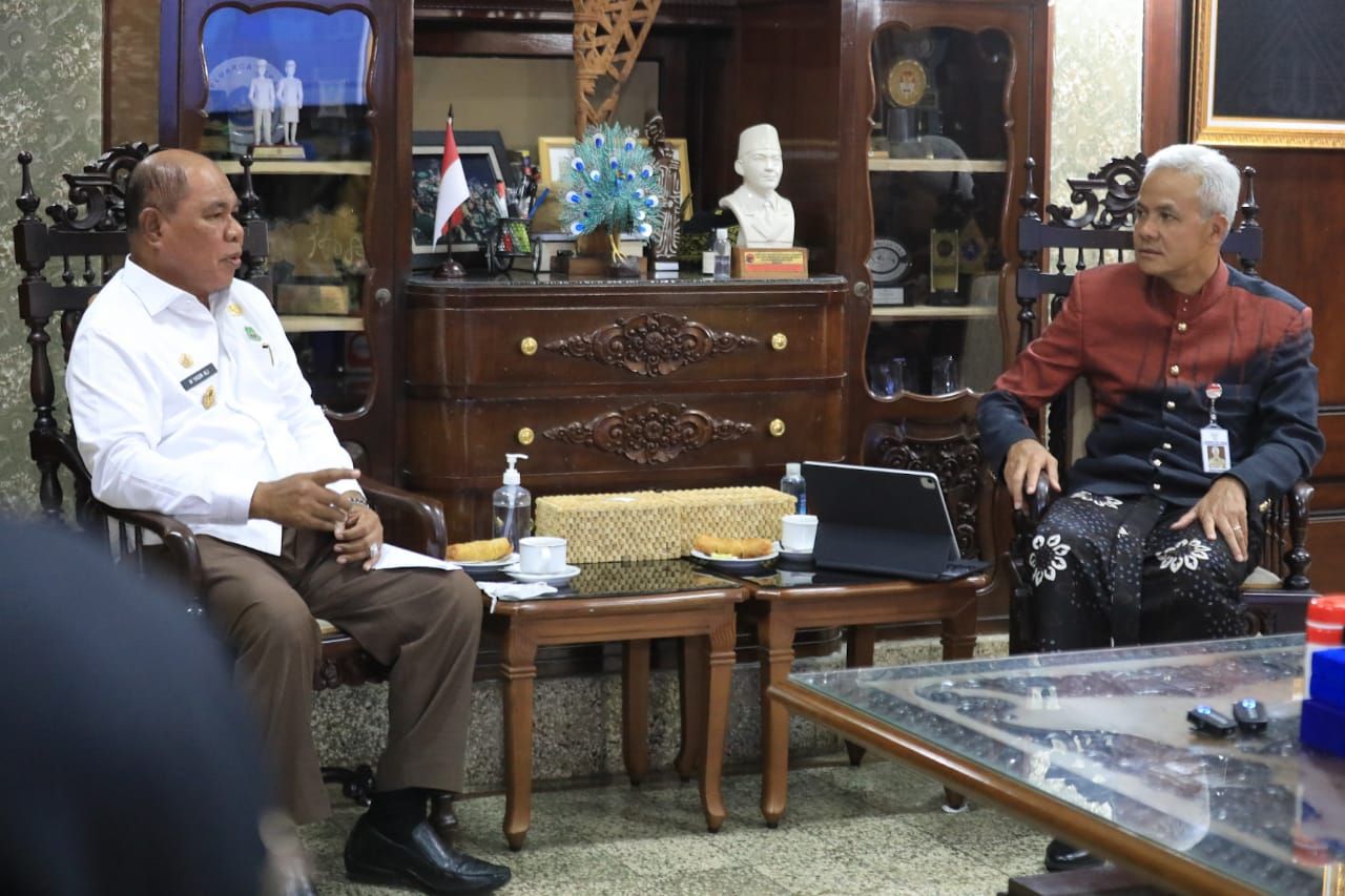 Wagub Maluku Utara Bertemu Ganjar untuk Belajar SPBE Jateng