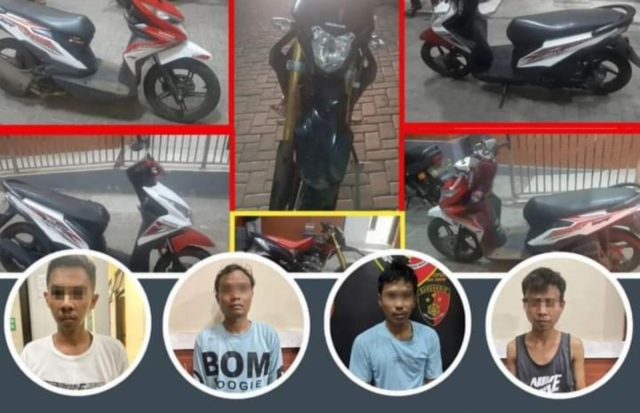 Gerombolan Bandit Pencuri Motor di Kudus Diringkus Polisi