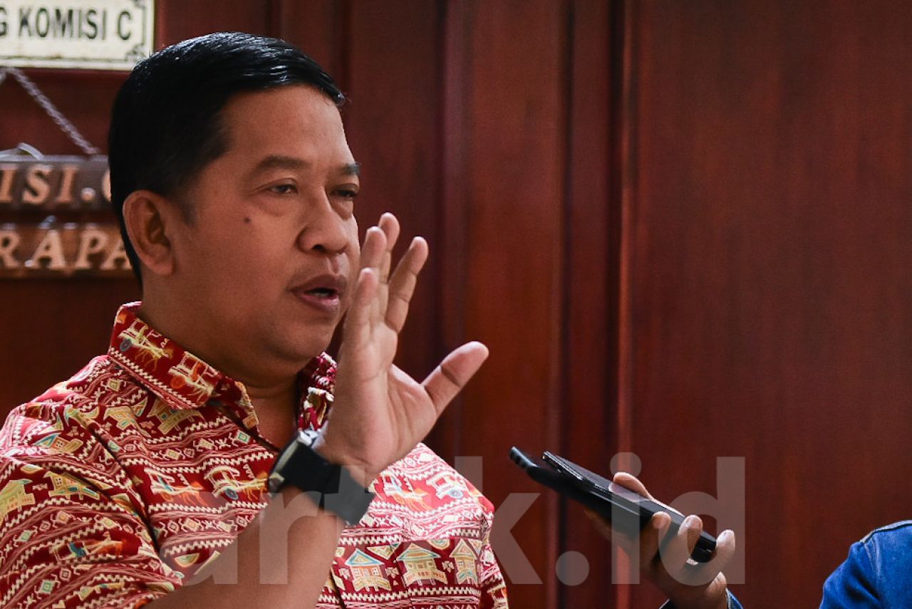 Sekretaris Komisi C DPRD Kota Surabaya Agoeng Prasodjo (Foto/Fudai) 