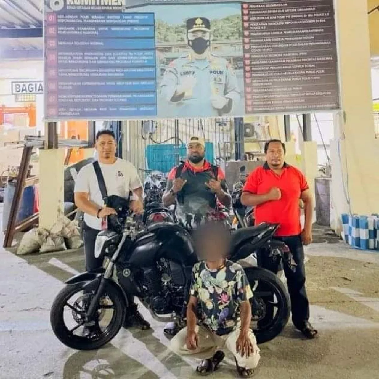 Seorang Pria di Numbay Diringkus Polisi Setelah Mencuri Motor di Dok V Bawah