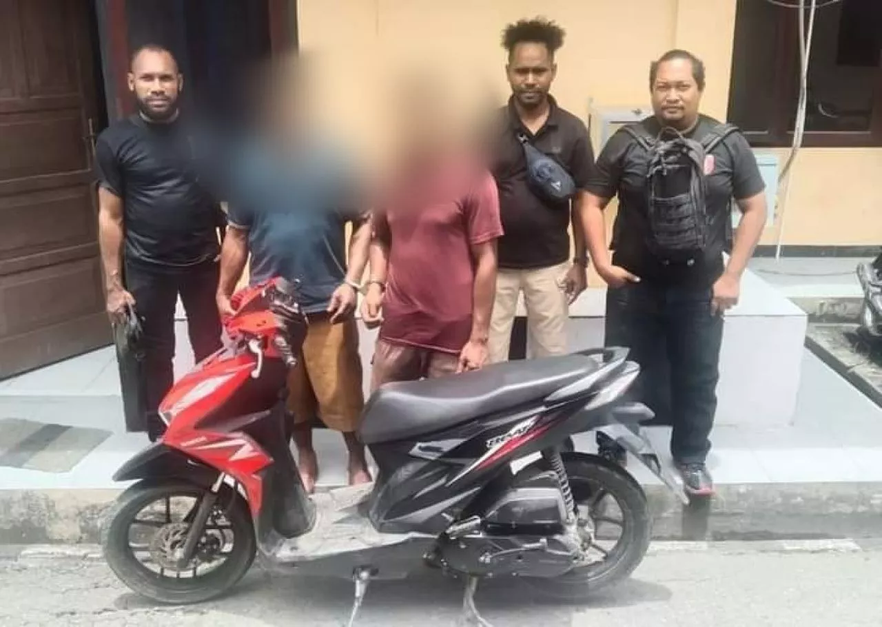 Menggunakan Mobil Rental, Dua Pelaku Curanmor Jayapura Diciduk Polisi