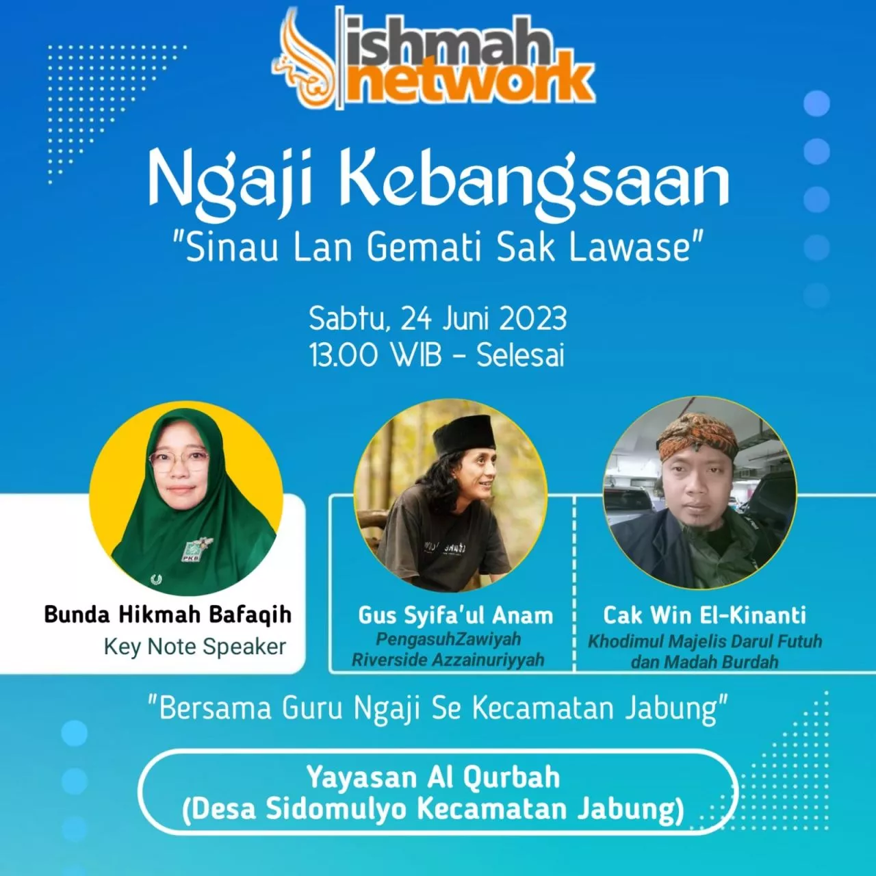 Cegah Radikalisme, Ishmah Network Hadirkan Hikmah Bafaqih untuk Guru-guru Ngaji