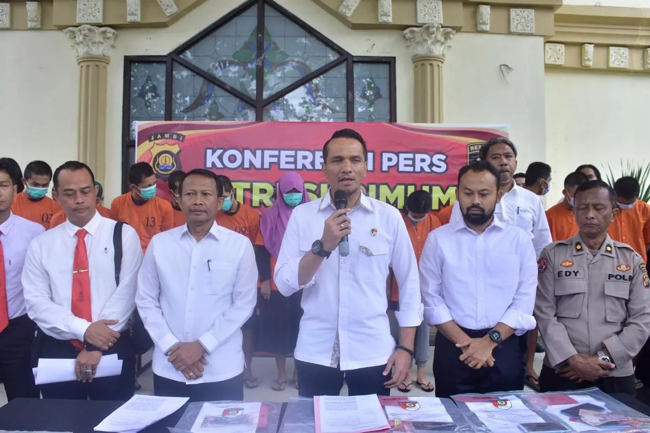 Direktorat Reserse Kriminal Umum Polda Jambi Ringkus 37 Pelaku TPPO