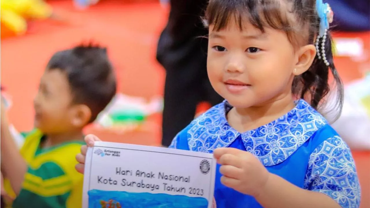Puncak Hari Anak Nasional, Wali Kota Surabaya Eri Cahyadi Latih Keberanian Anak