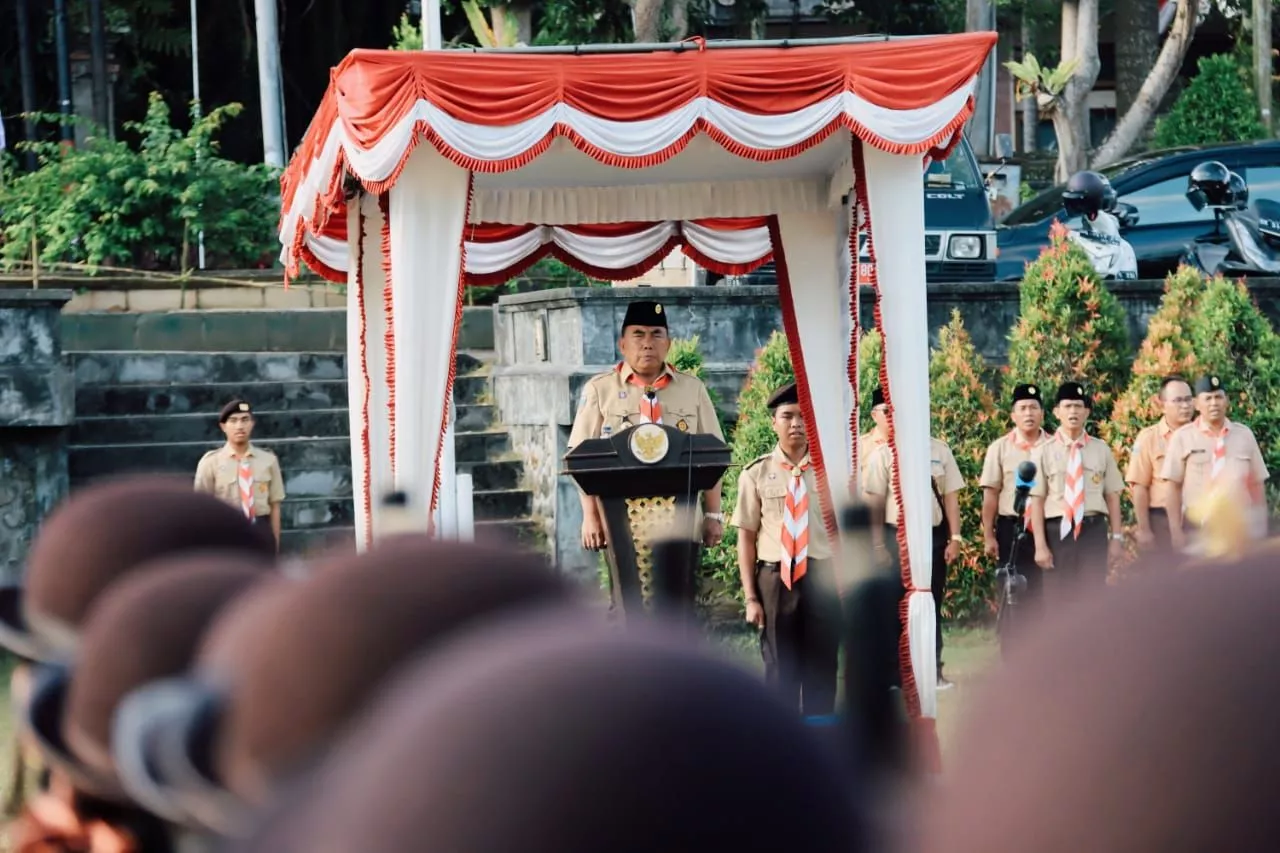 Bupati Tamba Pimpin Apel Peringatan Hari Pramuka ke-62 Tahun 2023