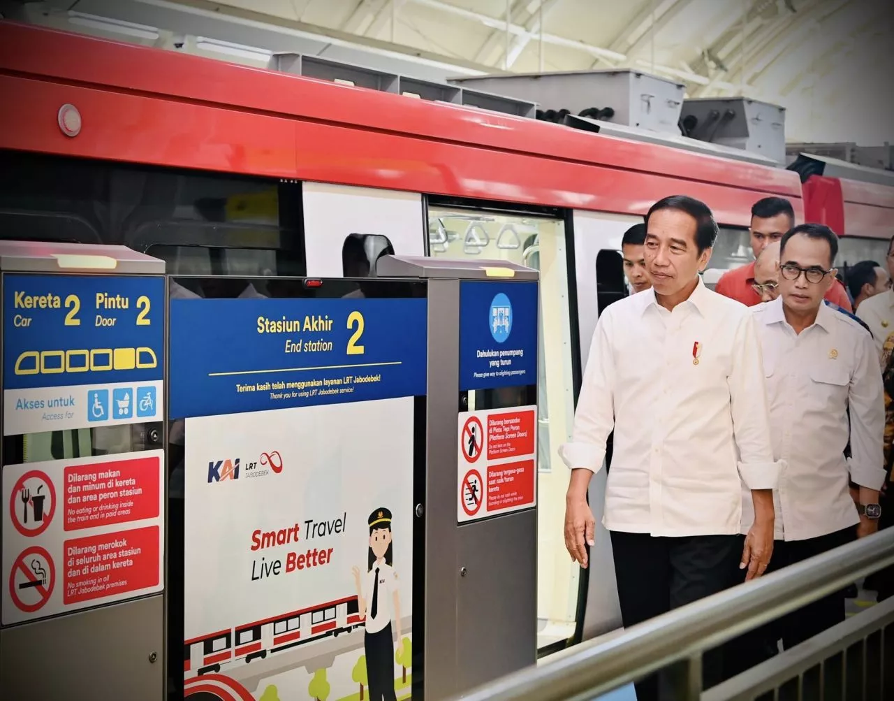 Presiden Jokowi Resmikan LRT Jabodebek di Stasiun Cawang Jakarta
