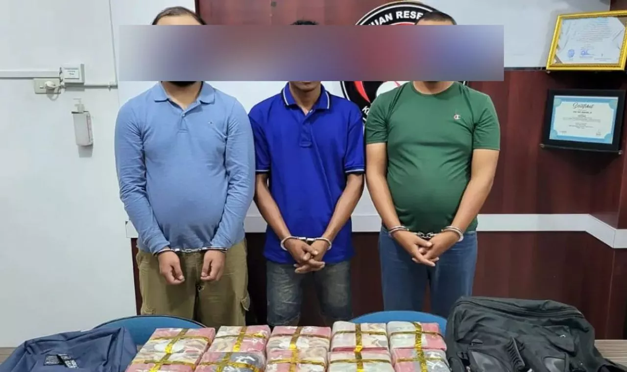 Polisi Amankan 8,6 Kg Narkoba di Bengkalis dan Ringkus Tiga Tersangka