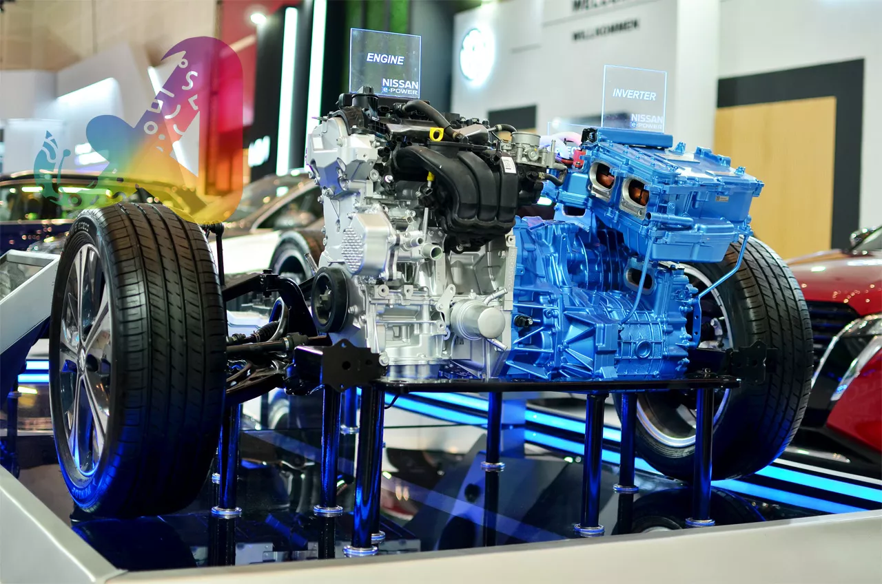 Hyundai pamerkan mesin eletrik hybrid. Foto &copy; Fudaili/ARTIK