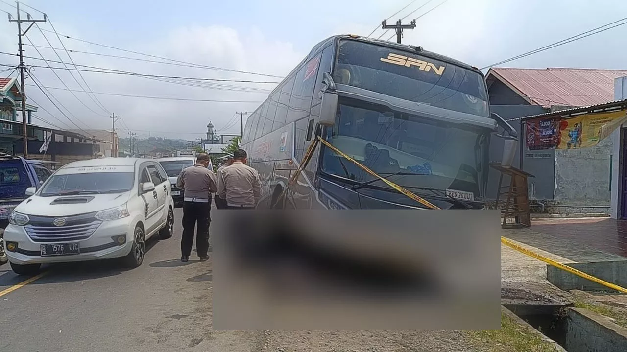 Laka di Rejang Lebong, Ojek Sayur Terlindas Bus dan Tewas di TKP
