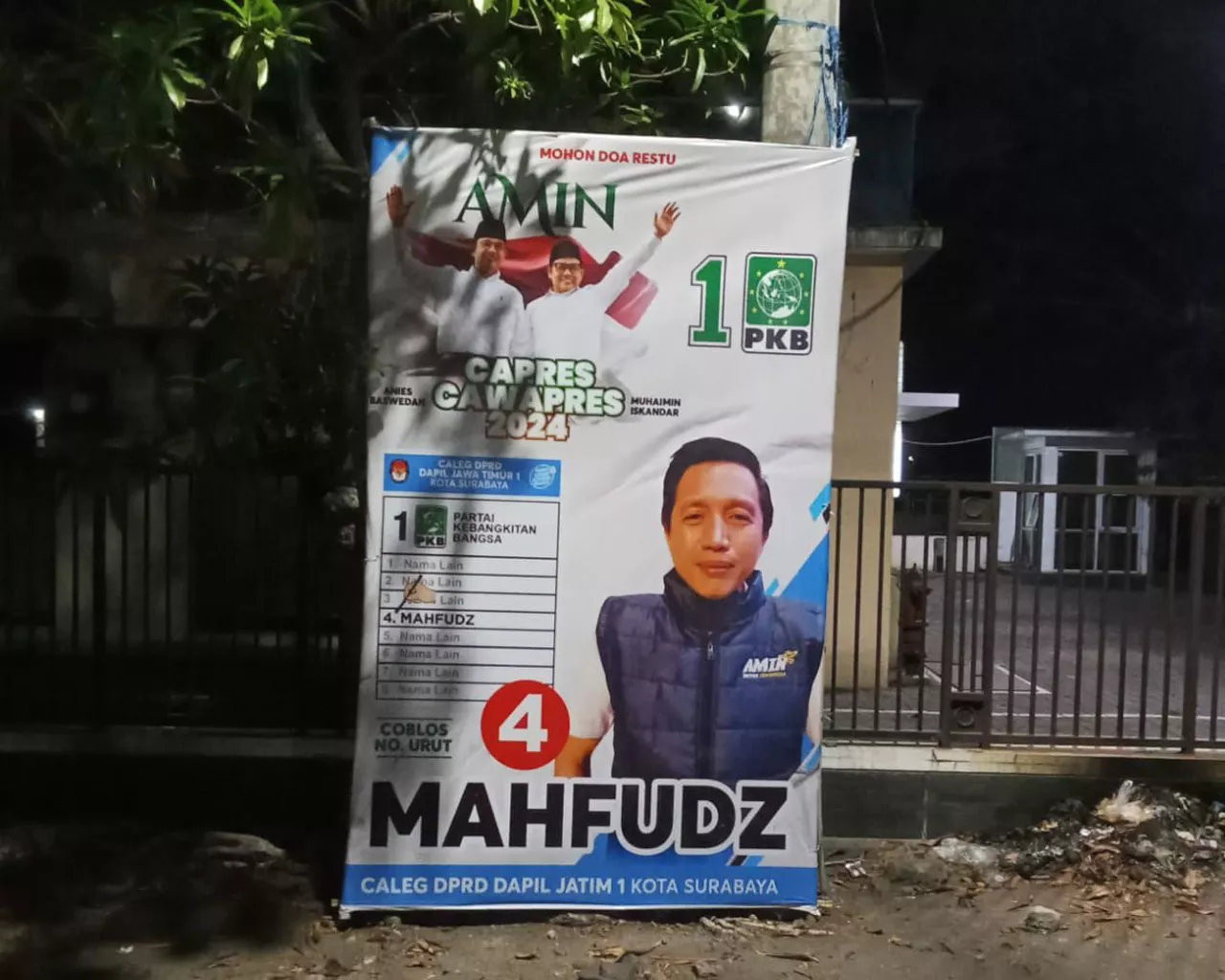 Banner Bakal Caleg Dapil I Jatim PKB, Mahfudz, Menyebar, Katanya atas Permintaan Konstituen