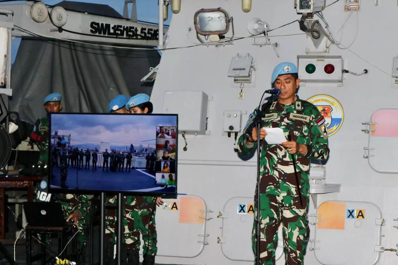 Kenaikan Pangkat Dan Penganugerahan Prajurit Teladan Satgas MTF TNI Konga XXVIII-N/Unifil
