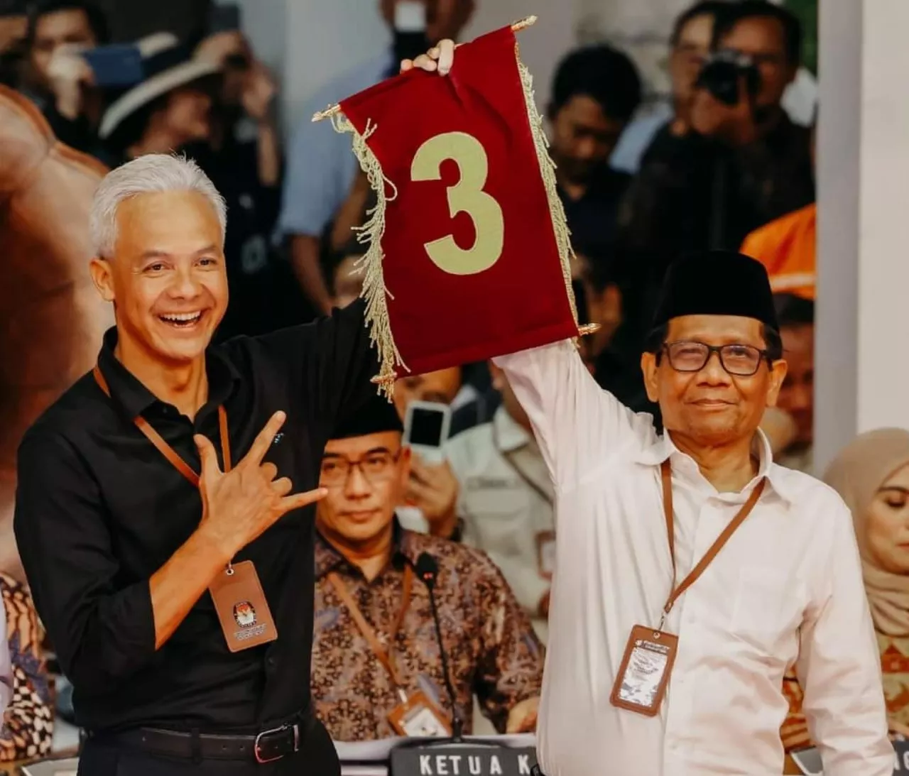 Pasangan Ganjar-Mahfud Dapat Nomor Urut 3, Megawati Sumringah