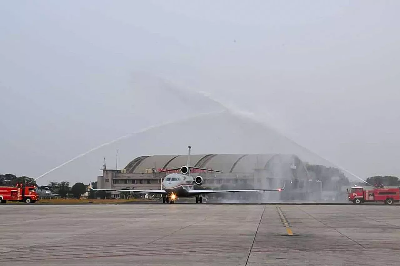 TNI AU Terima Pesawat Falcon 8X A-0801 untuk Pertahanan Udara