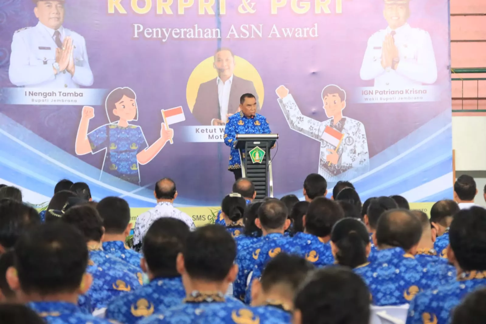 Bupati Menyapa, Ajak Korpri dan PGRI Tingkatkan Kompetensi diri Songsong Jembrana Emas 2026