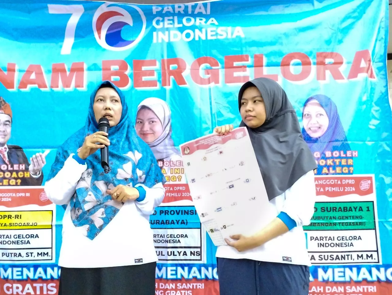 Caleg DPRD Kota Surabaya, Sosialisasi Pencoblosan dan Senam Bareng di Bubutan