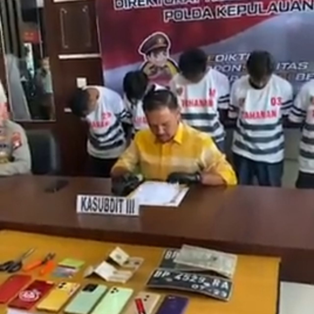 Gerombolan 5 Pelaku Kejahatan Curanmor di Kawasan Kepri Diringkus Polisi