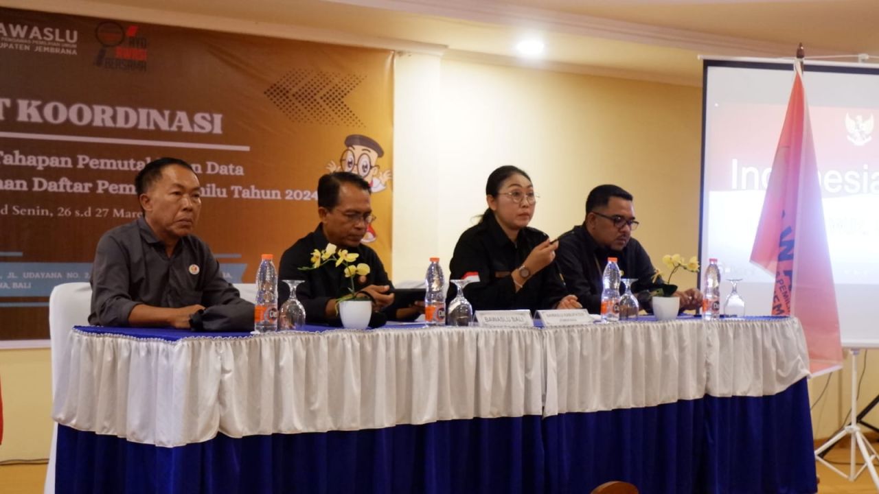 Bawaslu Jembrana Gelar Rakor Evaluasi Pengawasan Pemutakhiran Data Pemilih