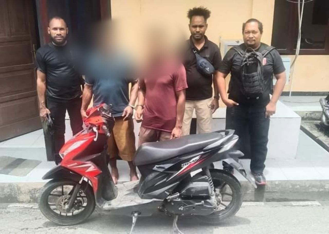 Menggunakan Mobil Rental, Dua Pelaku Curanmor Jayapura Diciduk Polisi