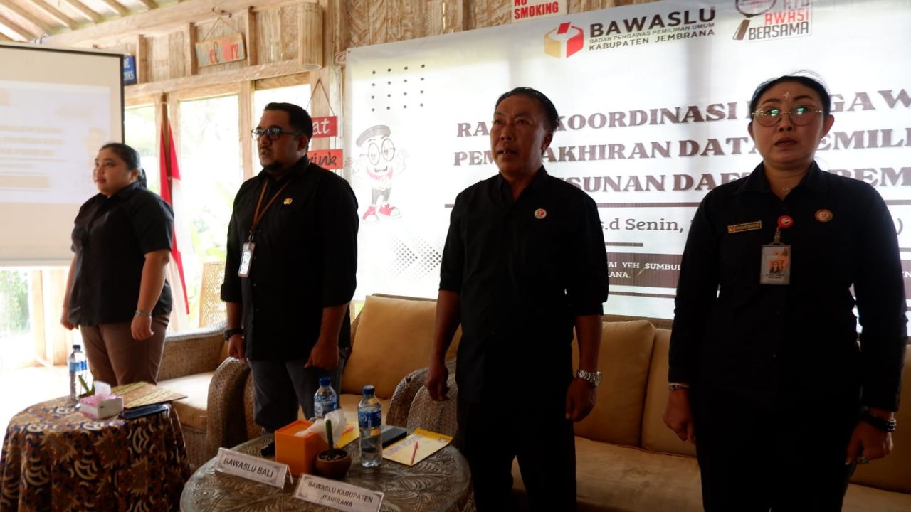 Pasca Pleno DPSHP, Bawaslu Jembrana Gelar Rakor Pemutakhiran Data Pemilih.