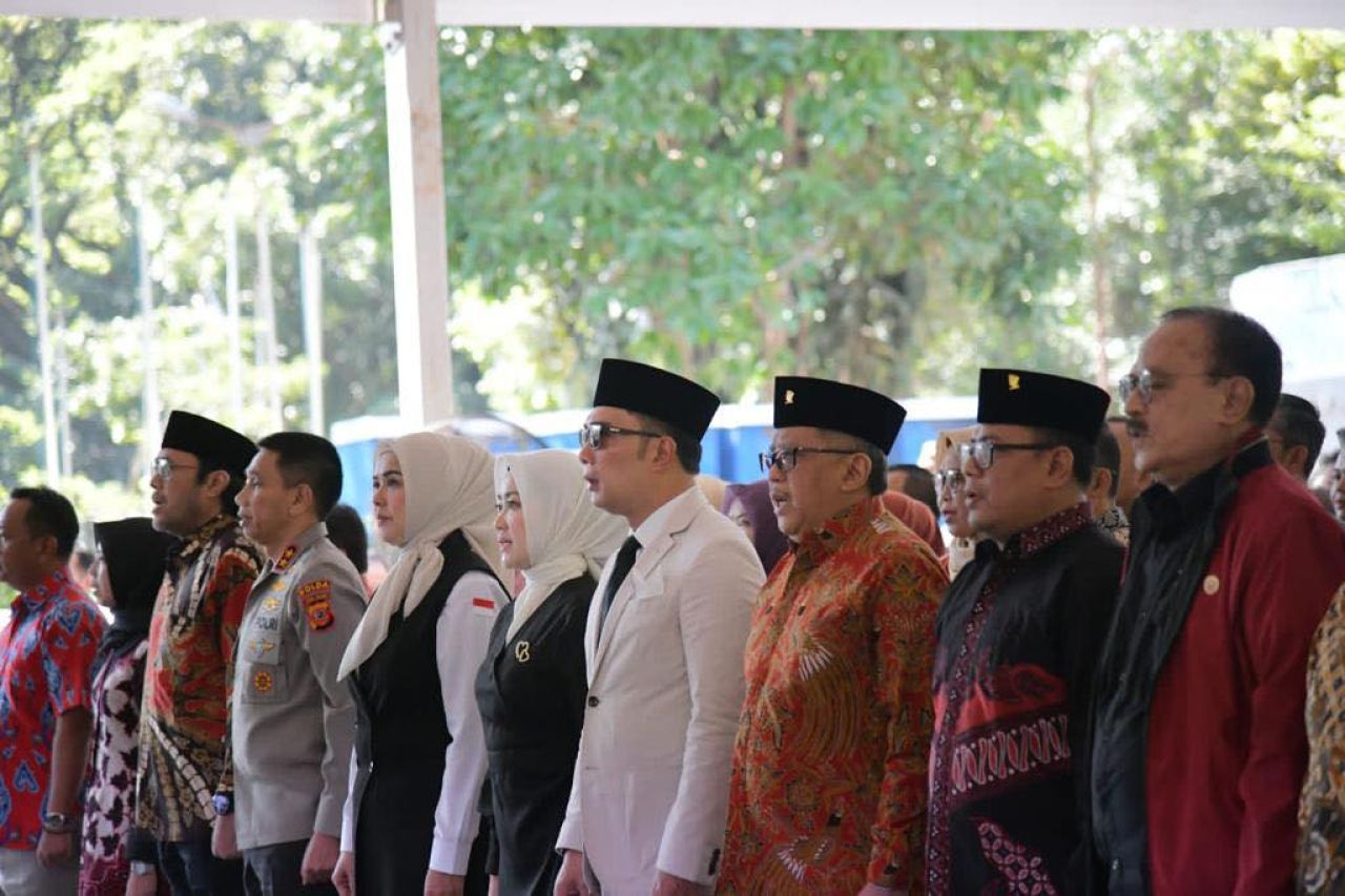 Groundbreaking Monumen Plaza Dr. (H.C.) Ir. H. Soekarno yang bertempat di Gor Saparua Bandung pada 28 Juni 2023.