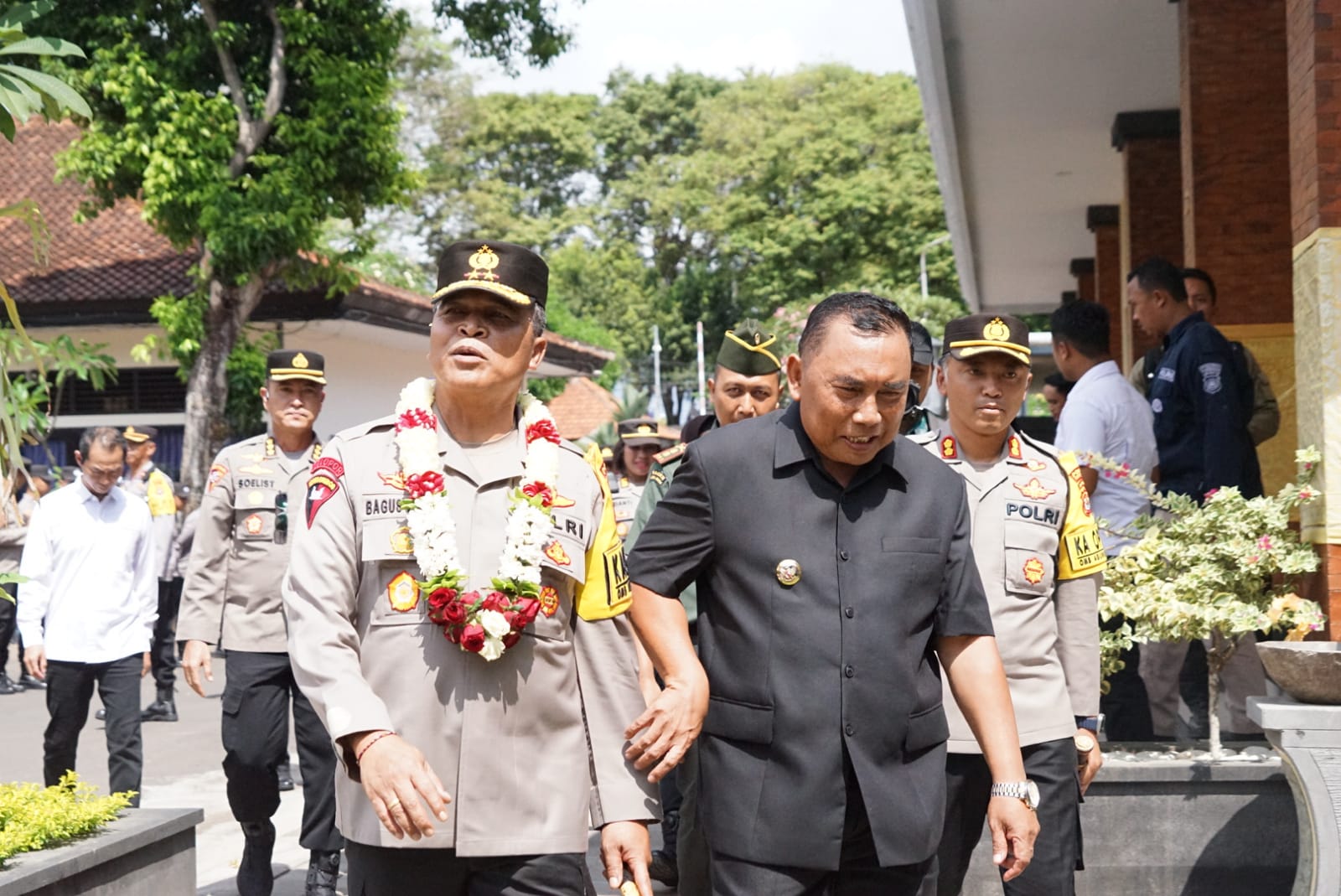 Sinergi Kesiapan Pengamanan Pemilu, Bupati Tamba Sambut Kunjungan Kapolda Bali