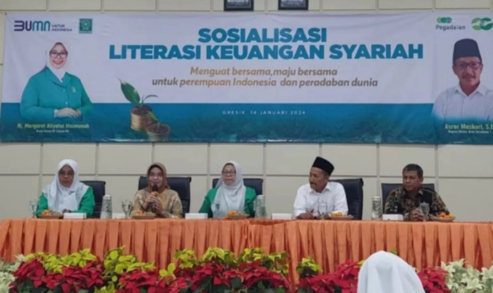 Fatayat NU dan BUMN Pegadaian Turun Gunung ke Gresik Perkuat Literasi Keuangan Kader