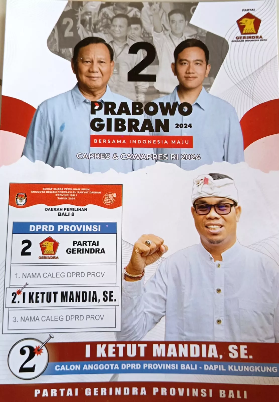 I Ketut Mandia: Optimis Pasangan Prabowo-Gibran Menang di Klungkung, Dorong Partisipasi Pemilih Muda