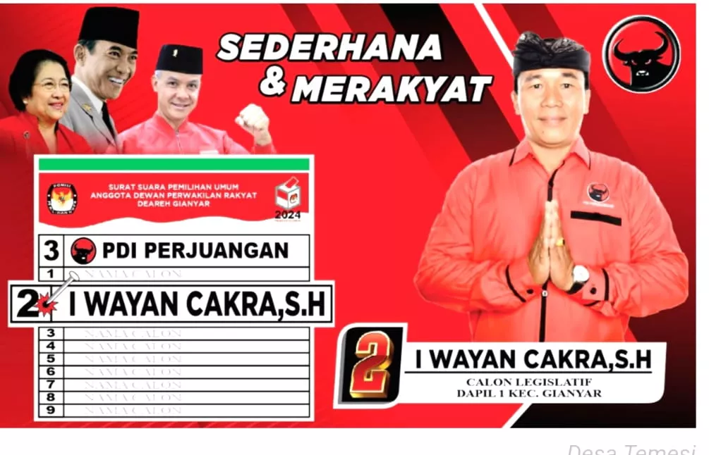 Banjar Temesi Optimis dan Kompak Dukung I Wayan Cakra sebagai Anggota DPRD Gianyar