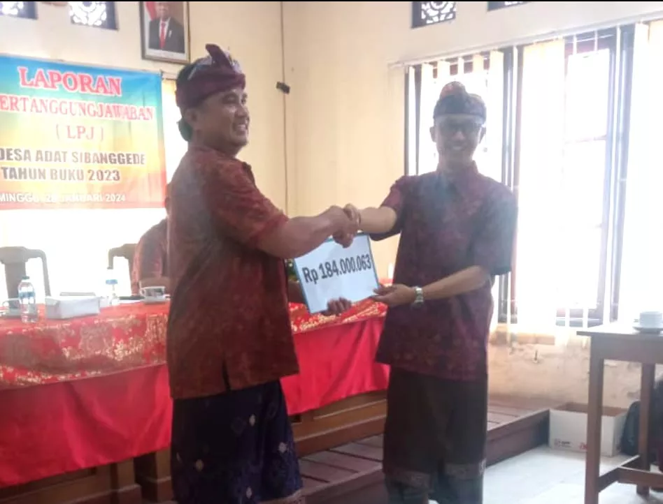 LPD Desa Adat Sibanggede Raih Sukses Tahun Buku 2023, Kontribusi Nyata untuk Kemajuan Desa Adat