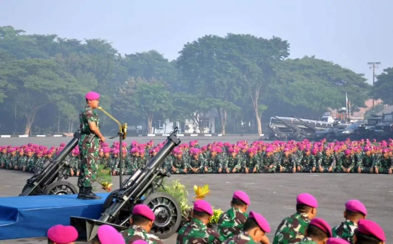 Jelang Sertijab, Danpasmar 2 Gelar Exit Briefing di Kesatrian Marinir Sutedi Senaputra Surabaya
