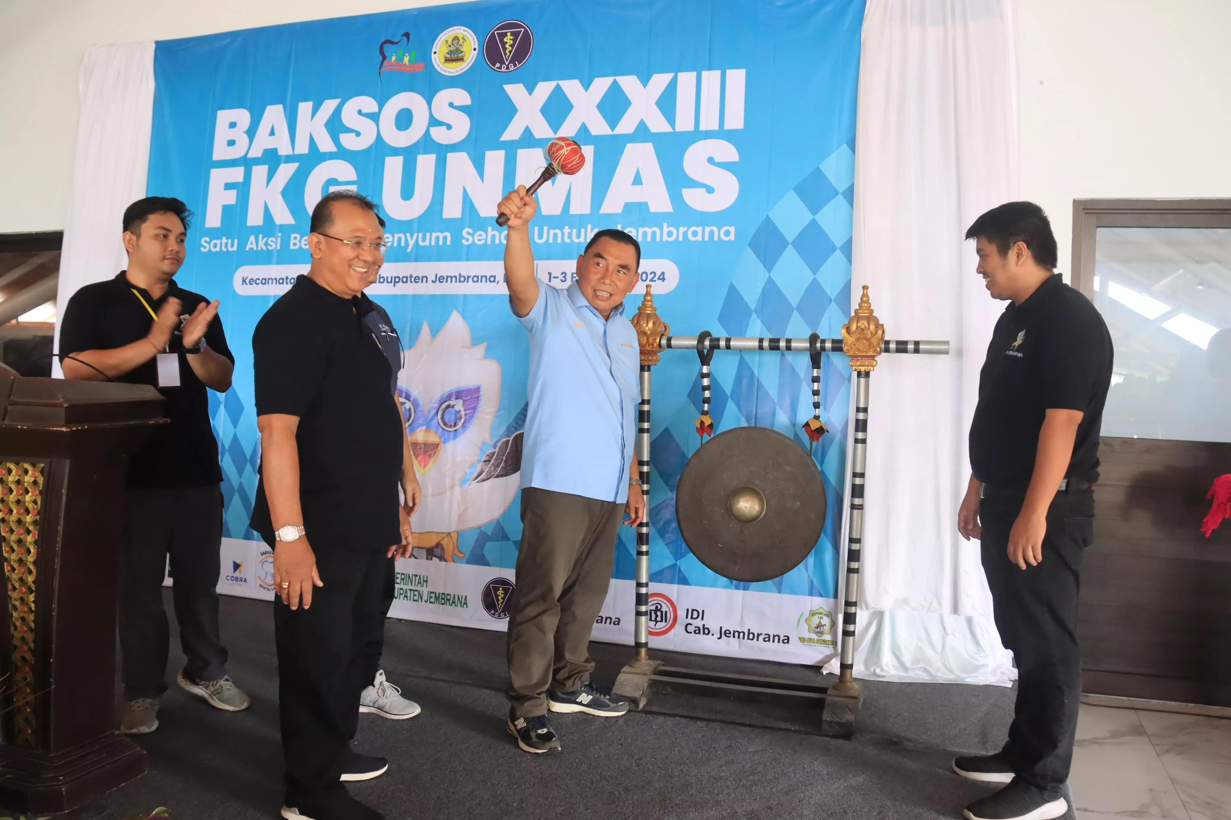 Bupati Tamba Buka Baksos ke XXXIII FKG Unmas.
