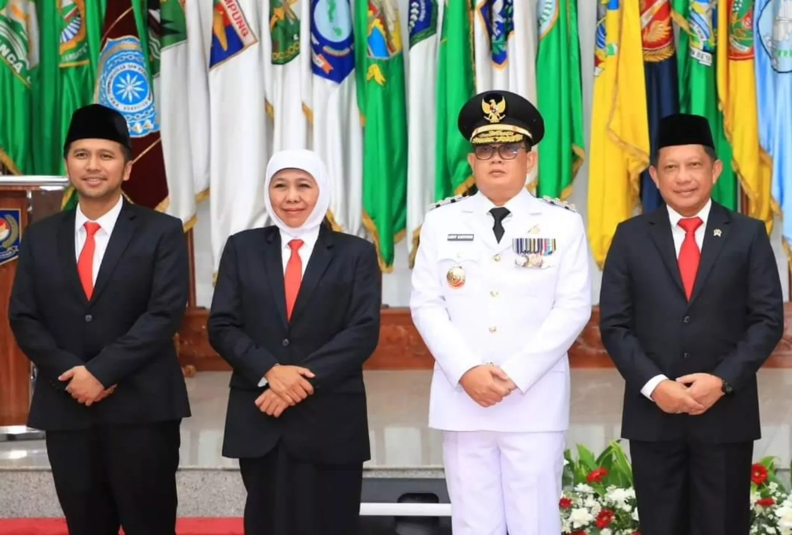 Khofifah Indar Parawansa Hadiri Pelantikan Adhy Karyono sebagai Pejabat Gubernur Jatim