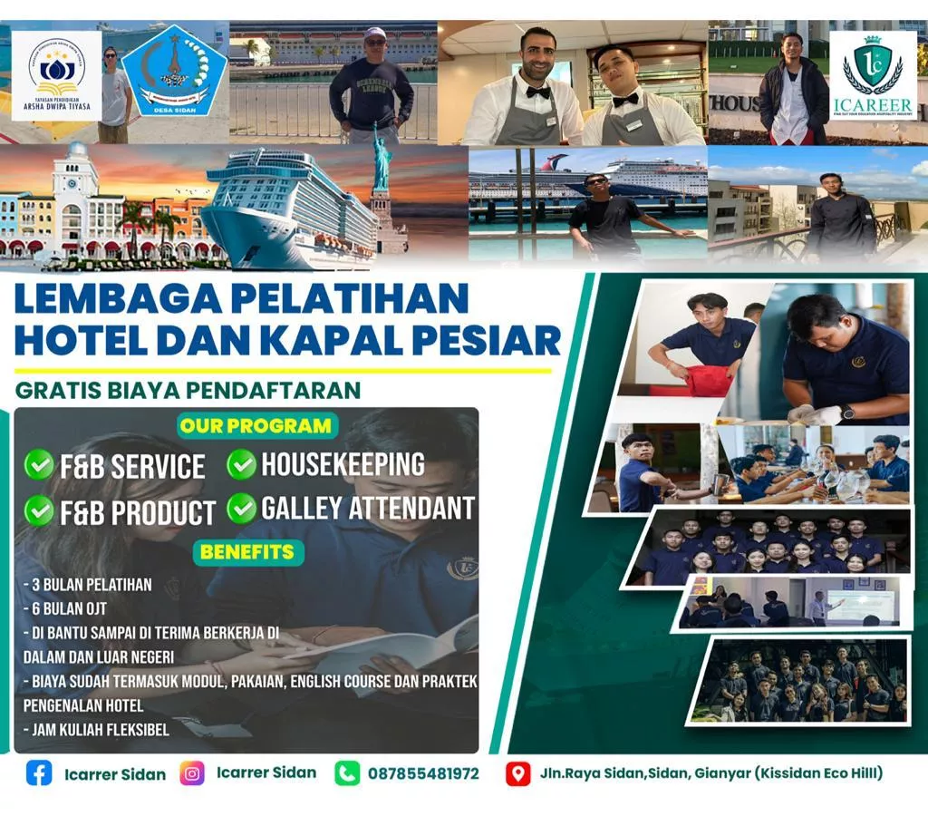 Desa Sidan Buka Peluang Karir Melalui I Career Sekolah Desa, Pelatihan Hotel dan Kapal Pesiar