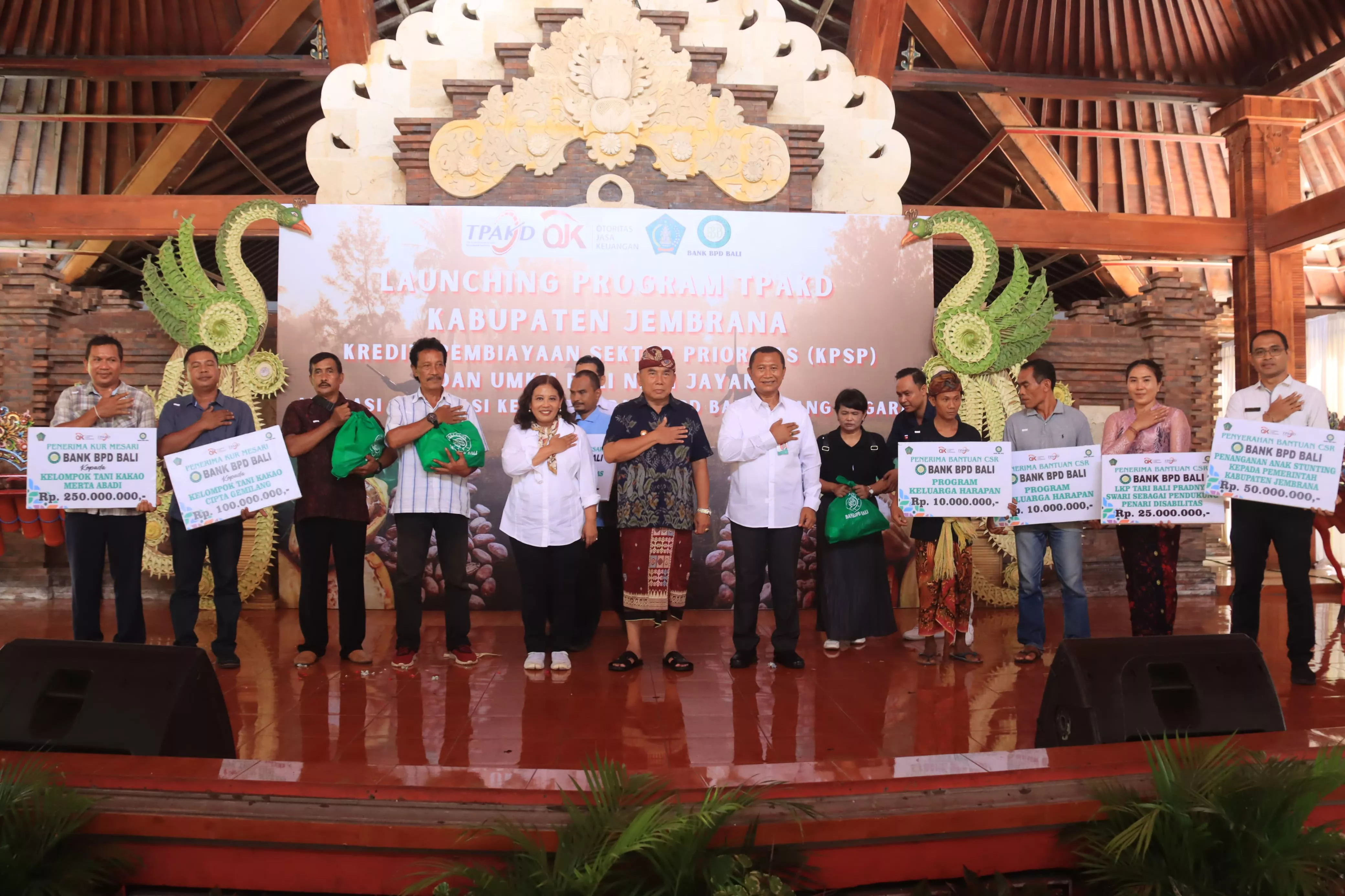 Pertama di Bali, BPD Bali Pilih Jembrana Launching Kredit Pembiayaan Sektor Prioritas