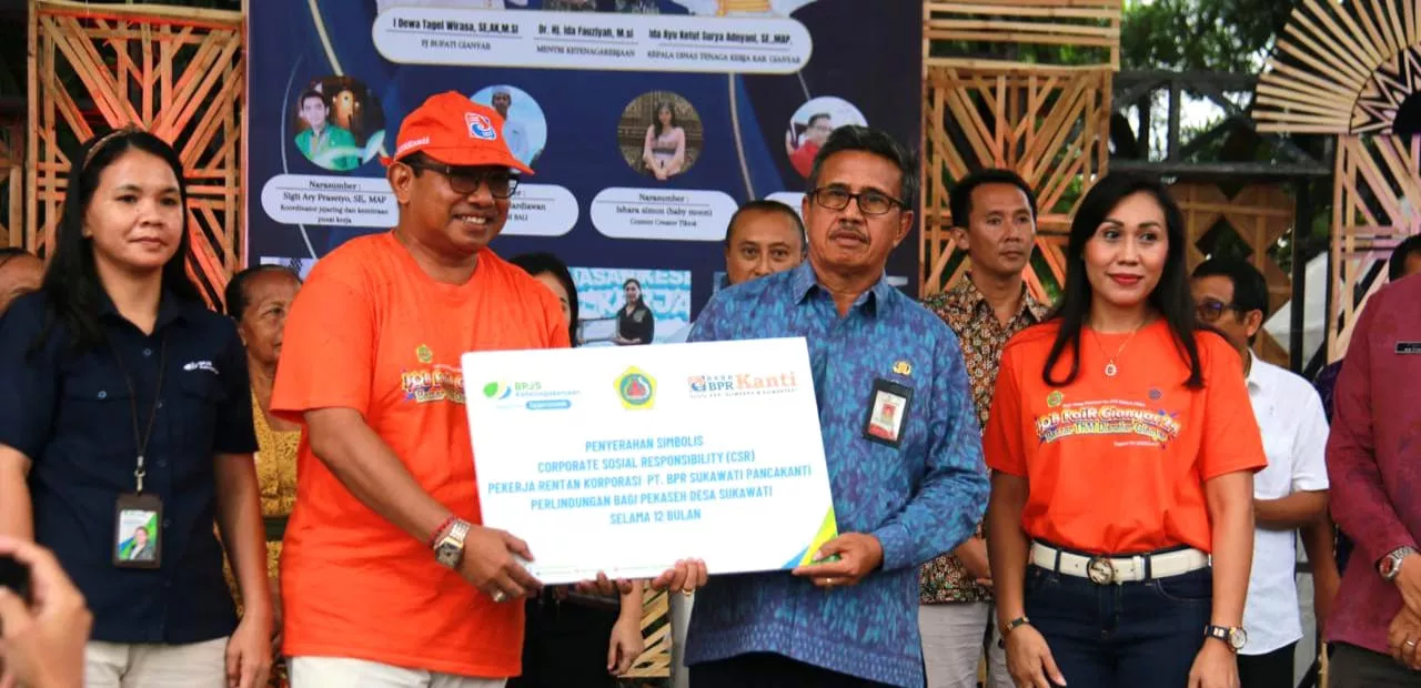 BPR Kanti Gianyar Mendukung Kepengurusan Subak Sukawati dengan Pemberian BPJS Ketenagakerjaan